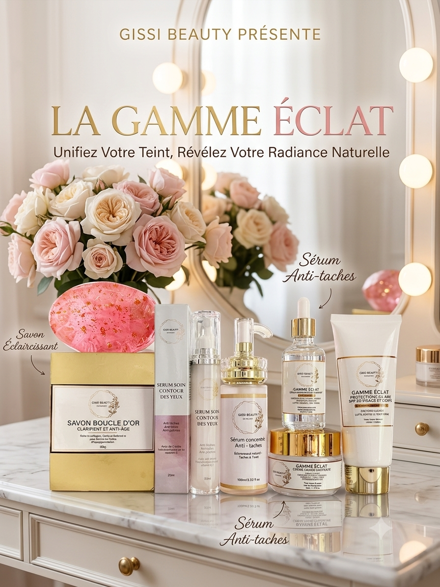 Gamme visage Eclat (entretien et préserve l’éclat de la peau)