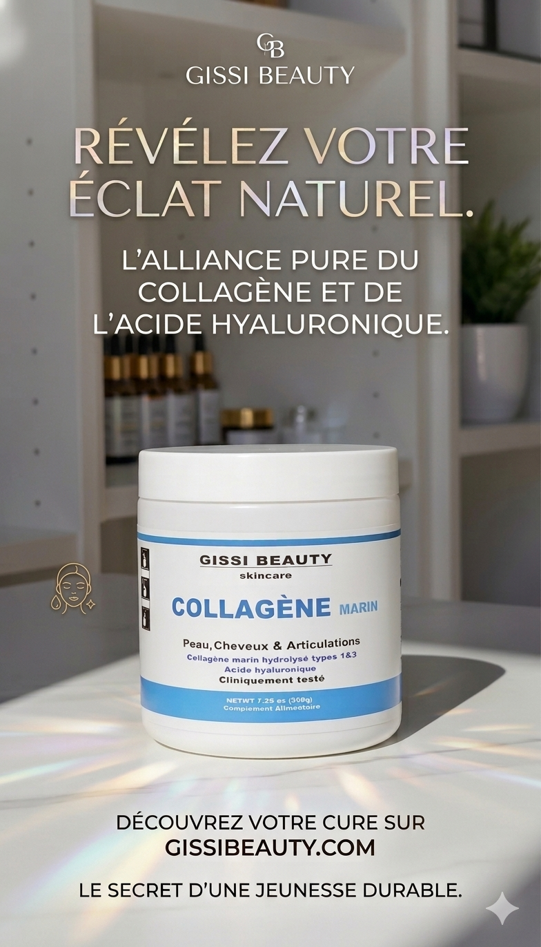 COLLAGÈNE MARIN HYDROLYSÉ POUR L'ECLAT DE LA  PEAU